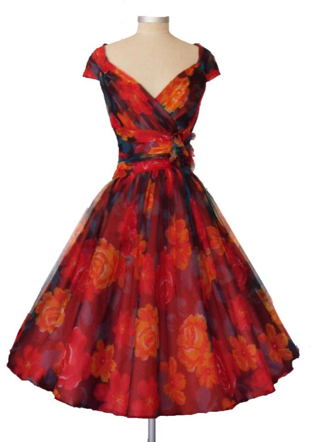 Tul estampado sobre dupión de seda