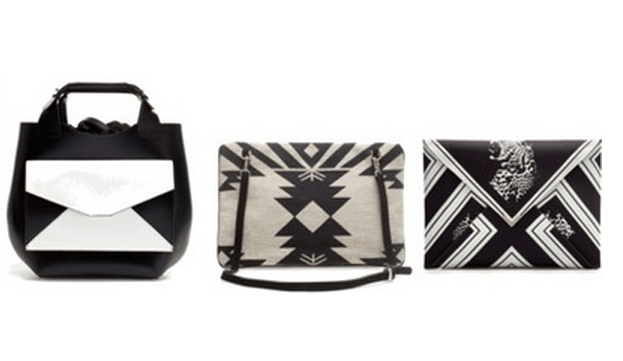 Bolsos blanco y negro Zara