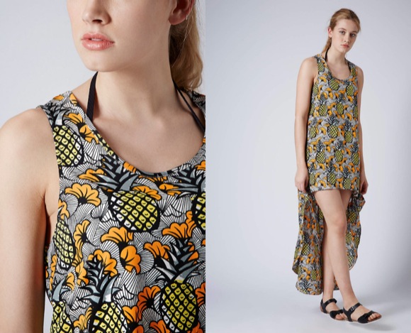 estampado pina vestido