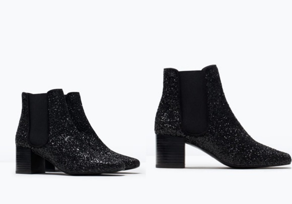 Botín Zara glitter 