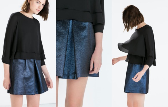 Falda tablas Zara fiesta