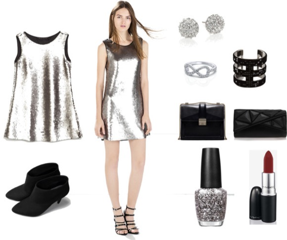 Ideas vestir nochevieja: plateado chic