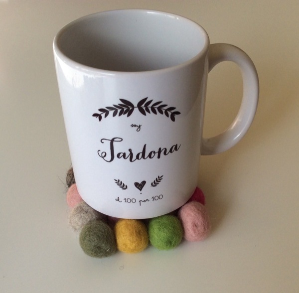 bolas fieltro decorar posavaso