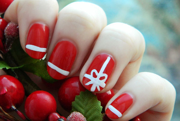 manicura navidad
