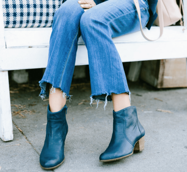 cropped jeans botines
