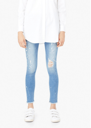 cropped jeans mango