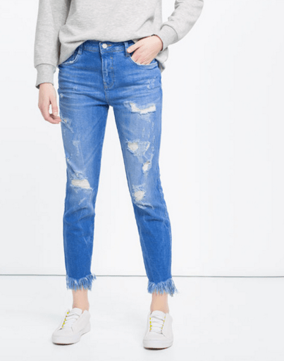 cropped jeans zara