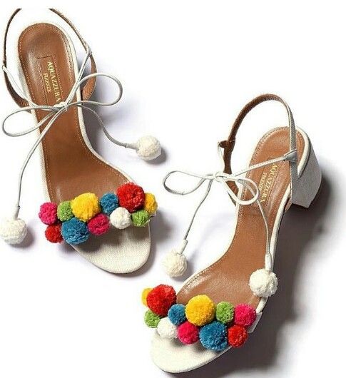 sandalias pompones aquazura