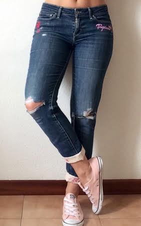 diy vaqueros con parches
