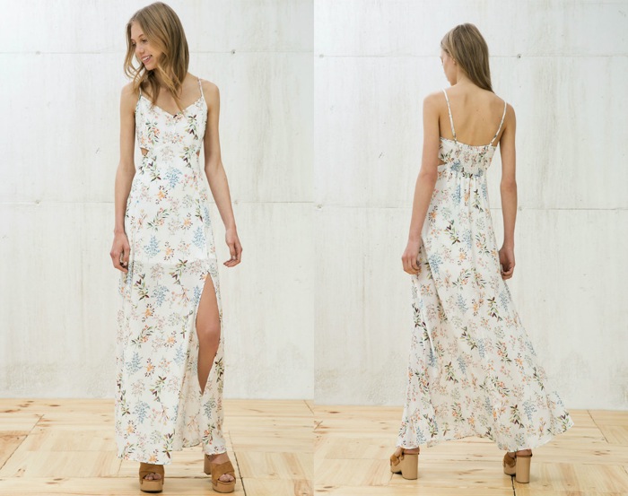 vestido largo bershka