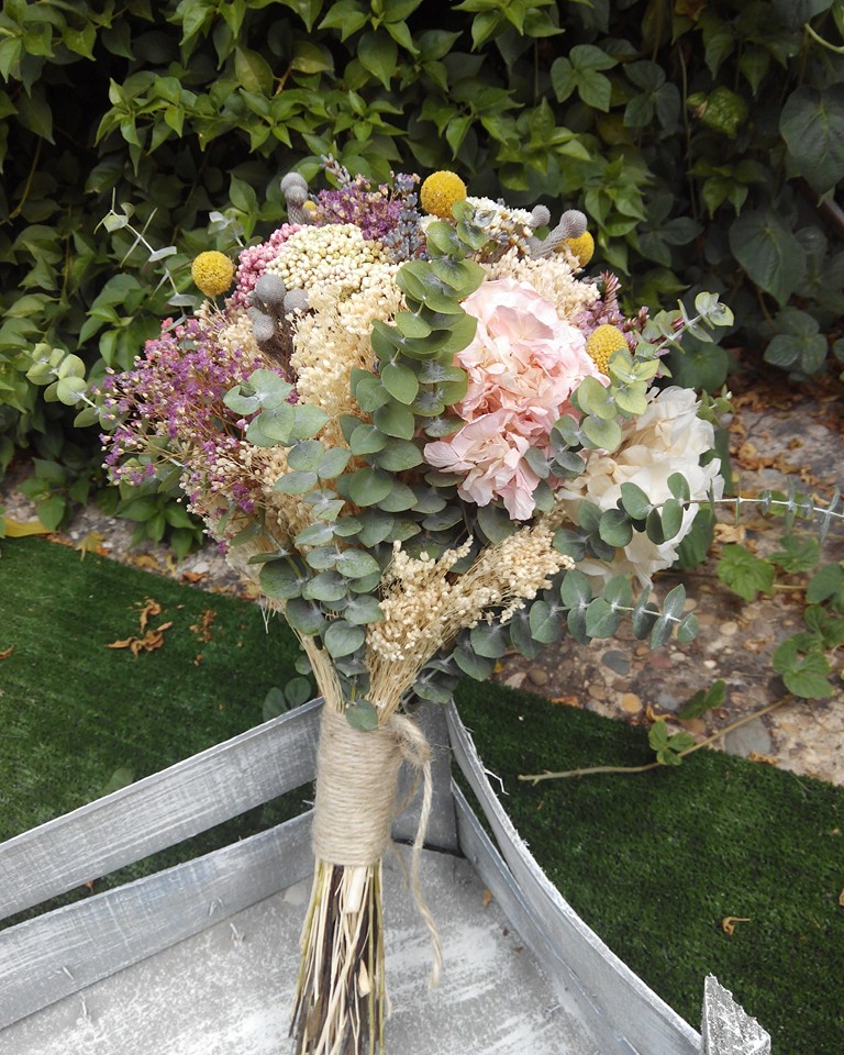 ramo novia flores preservadas