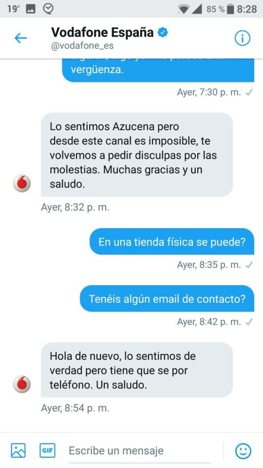 pedir baja vodafone