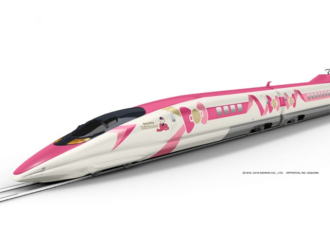 shinkansen de hello kitty japon